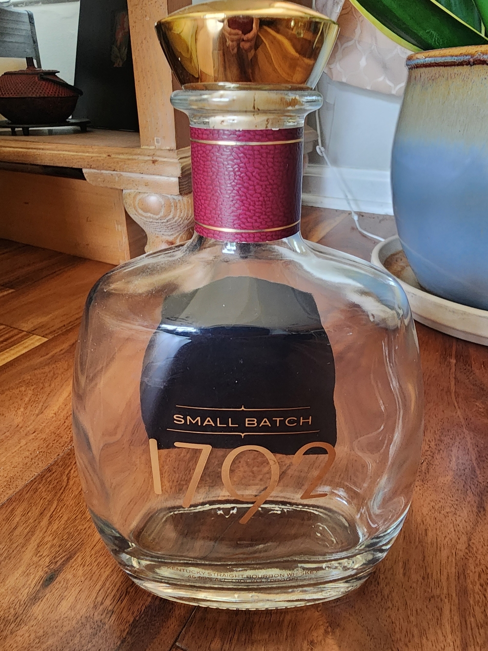 1792 Small Batch Bottle with Burgundy and Gold Accents -